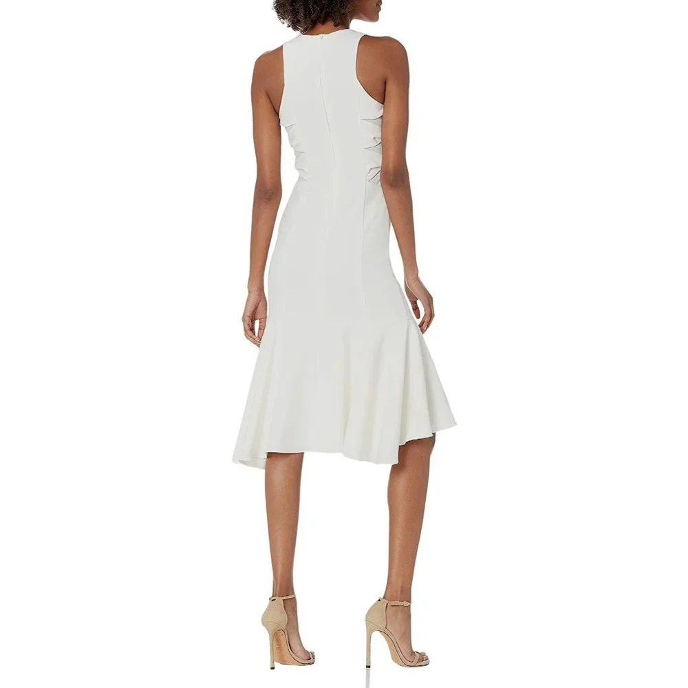 Halston Heritage White Midi Dress - Picture 9 of 10